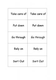 English Worksheet: Phrasal verbs 