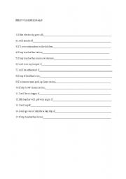 English worksheet: FIRST CONDITIONALS