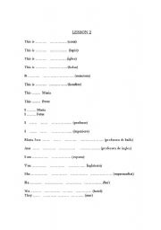 English Worksheet: THE VERB TO BE AND A OR AN