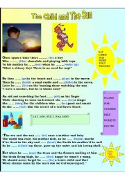 English Worksheet: THE CHILD AND THE SUN-Poem with Past Simple
