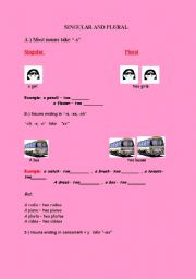 English Worksheet: Singular/plural