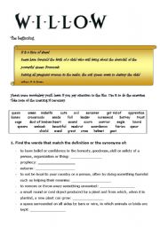 English Worksheet: Willow