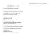 English Worksheet: Shakespearean Questionnaire