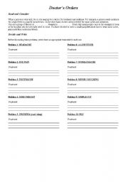 English Worksheet: Health Problems
