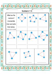 English worksheet: numbers 1-10