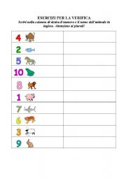 English Worksheet: Test plurals animals numbers