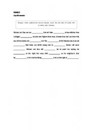 English Worksheet: Gap-fill exercise