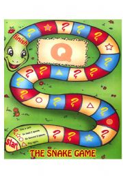 English Worksheet: THE SNAKE GAME