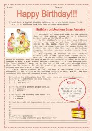 English Worksheet: Happy Birthday!