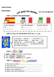 COLOURFUL AND INTERESTING 4TH GARDES QUIZ:)