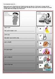 English Worksheet: Past routines (used to ...) 