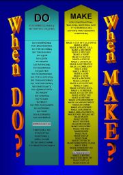 DO or MAKE? - BOOKMARKS