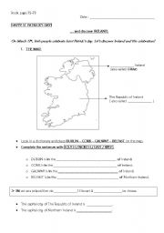 English Worksheet: IRELAND AND ST PATRICKS DAY