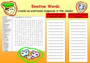 English Worksheet: Emotive Words