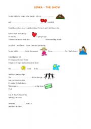 English Worksheet: lenka - the show