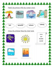 English worksheet: nature and weather