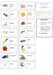 English Worksheet: Food and Drink Dominoes