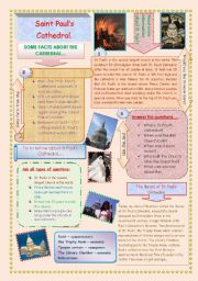 English Worksheet: St. Pauls Cathedral. (2 pages)