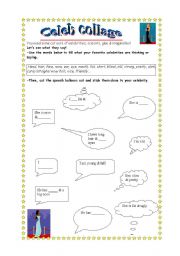 English worksheet: Celebrity collage