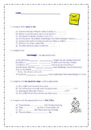 English worksheet: TEST  (3 pages)