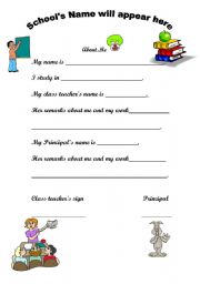 English Worksheet: Cover page