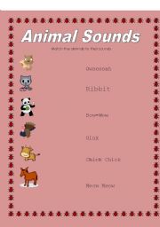 English Worksheet: Animal Sounds