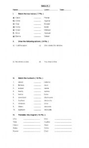 English worksheet: test