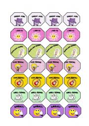 English Worksheet: Stickers 