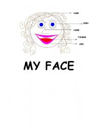 English worksheet: my face