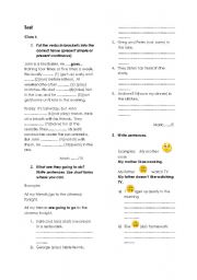 English worksheet: Test your English