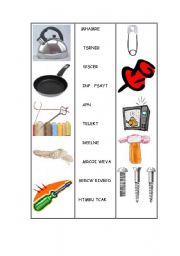 English Worksheet: tools( we use at home)