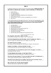 English Worksheet: Quiz 6-10