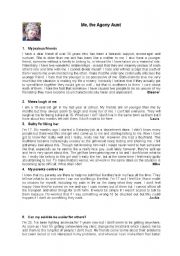 English Worksheet: Me, the agony aunt - problem solving (3 pages)