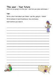 English worksheet: Going to future