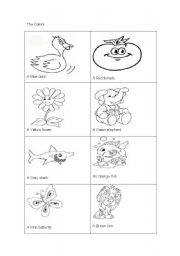 English worksheet: colours