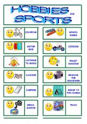 English Worksheet: Hobbies and sports dominoes !!!!!!!!! 68