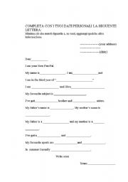English worksheet: letter
