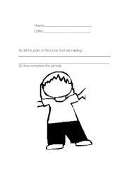 English worksheet: Draw what it is missing