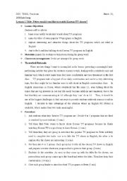 English worksheet: talkinga about TV program