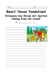 English Worksheet: BEARS HOUSE