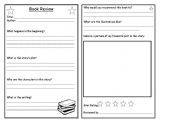 English Worksheet: Book Review Template