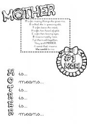 MOTHERS DAY POEM + ACTIVITY!