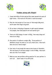 weight problem solving questions