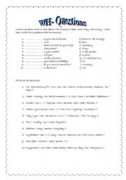 English Worksheet: Wh- Questions