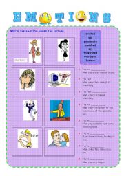 English worksheet: Emotions 