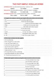 English Worksheet: Past Simple Regular Verbs