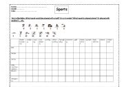 English worksheet: Sports