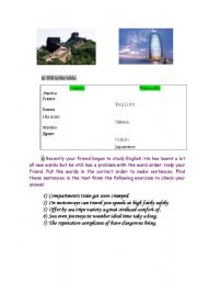 English worksheet: Travelling   Part 2