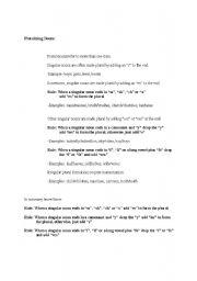 English worksheet: Pluralizing Nouns