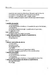 English worksheet: Modal Verbs